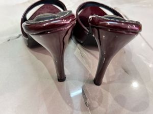 Glossy Wine Pointed Mules 🍒Size EUR 37