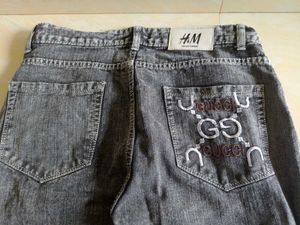 grey denim jeans