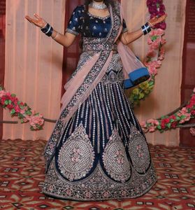 Designer Navy Blue Lehenga Choli