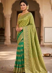 Elegant Green Silk Saree