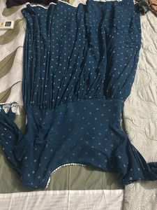 blue Embroidered Kurta Set