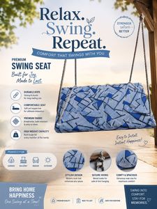 single seater indoor/outdoor rope hanging swing