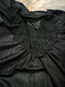 Elegant Black Silky night gown