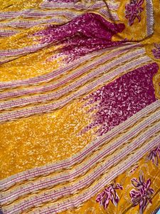 Beautiful Mustard &amp; Maroon Saree