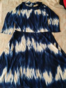 Tie-Dye Print Midi Dress