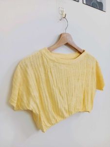 Sunny Yellow Cropped T-Shirt