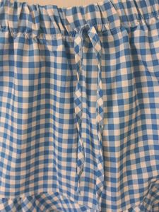 Blue Gingham Tiered Maxi Skirt