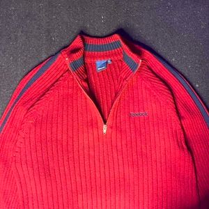 Reebok Half Zip Ribbed Sweater