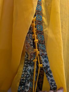 2 in 1 Elegant Yellow Kurta Dress with Intricate P