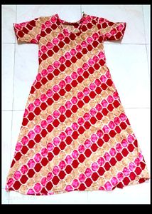 Red & Pink Print Dress