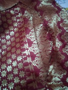 Maroon Brocade Blouse font open