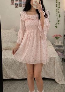 Cute Pink Floral Dress