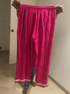 Beautiful Pink Kurta with White Embroidery