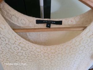 Cream Lace Kurta