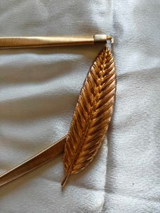 Gold Feather Elastic Belt