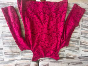 FabAlley Women's Cold Shoulder Lace Top (small )