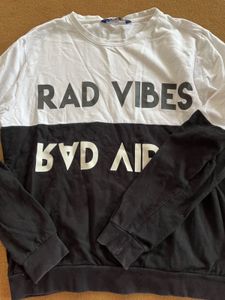 Rad Vibes Black &amp; White Sweatshirt