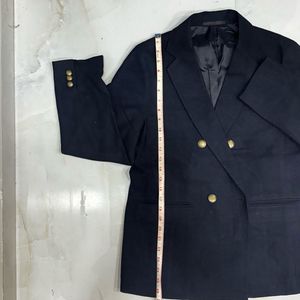 Uniqlo Classic Double Breasted Black Blazer