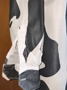 szn mixed fabric shirt