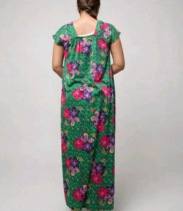 Green Floral Nightgown