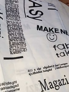 Newspaper Print Dress Fabric