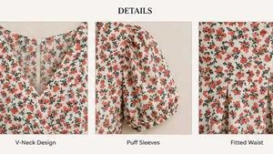 Puff Sleeve Floral Dress❤️❤️❤️