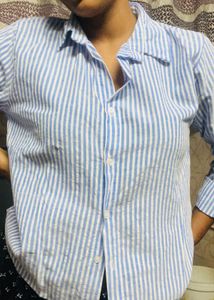 Viral White Strip Shirt 👚