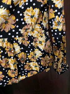 Floral Print Peplum Top