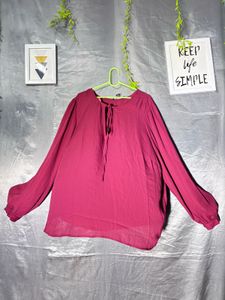 Forever 21 Flowy Magenta Tunic Top