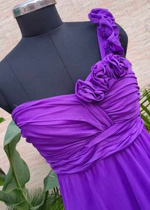 Chic Purple One-Shoulder Ruffled Dress
