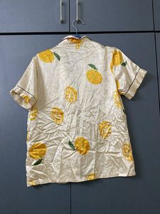 Satin Lemon Print night suit
