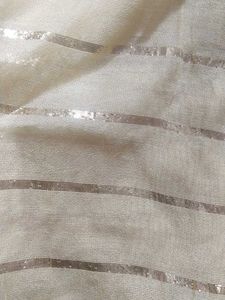 Elegant Cream Dupatta with Golden Stripes