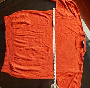 Orange Crew Neck Sweater