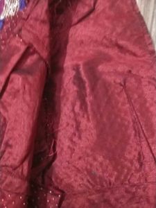Gorgeous Maroon Net Saree with blouse