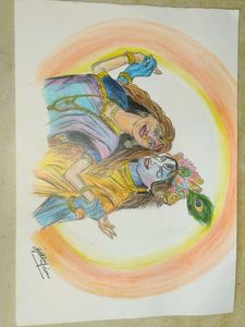 Krishna and Radha Painting