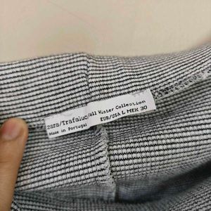 zara ribbed knee length skirt