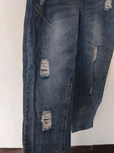 Distressed Denim Overalls
