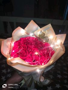 Stunning Rose Bouquet with Fairy Lights