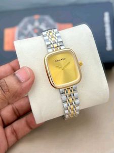 Calvin Klein Gold Tone Square Watch