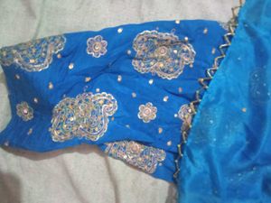 Vibrant Blue Printed Kurta Set with Dupatta