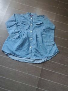 Girls Denim Shirt Dress