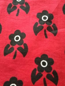 Red with Black Floral Print bandana