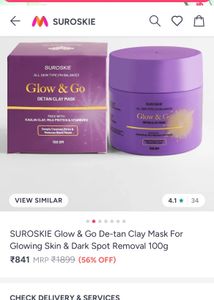 SUROSKIE Glow & Go De-tan Clay Mask
