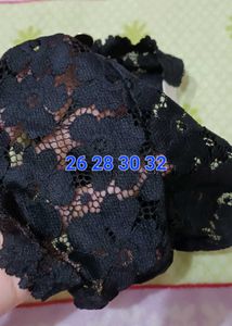 Black Lace Briefs with Bow Detail