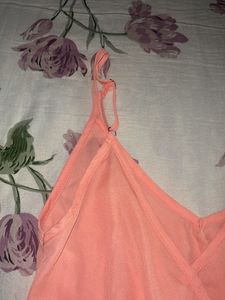 Coral Wrap Top