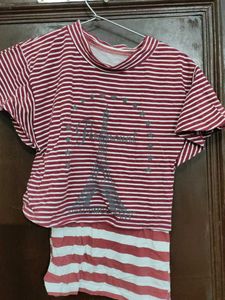 Striped Kids Top &amp; Bottom Set