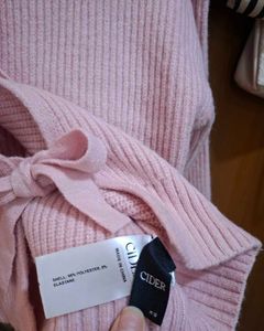 Cider Pink Bow Knit Sweater