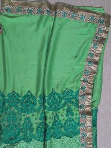 preety green Saree