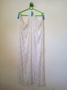 Elegant White Floral Dupatta
