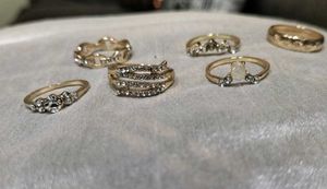 Boho Chic Ring Set - 6 Pieces